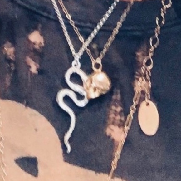 Rebirth Sterling Silver Hand Etched Serpent Pendant Necklace NEW - Picture 4 of 5